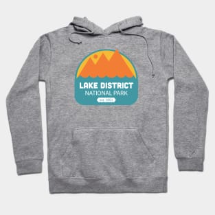 Lake District National Park Badge Logo Illustration Hoodie